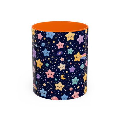 Accent Coffee Mug  (11/15 oz) - Kawaii Pastel Cosmic Night