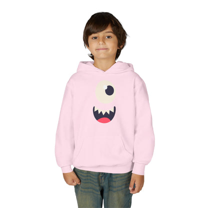 Youth Heavy Blend Hooded Sweatshirt - Monsters face Printify