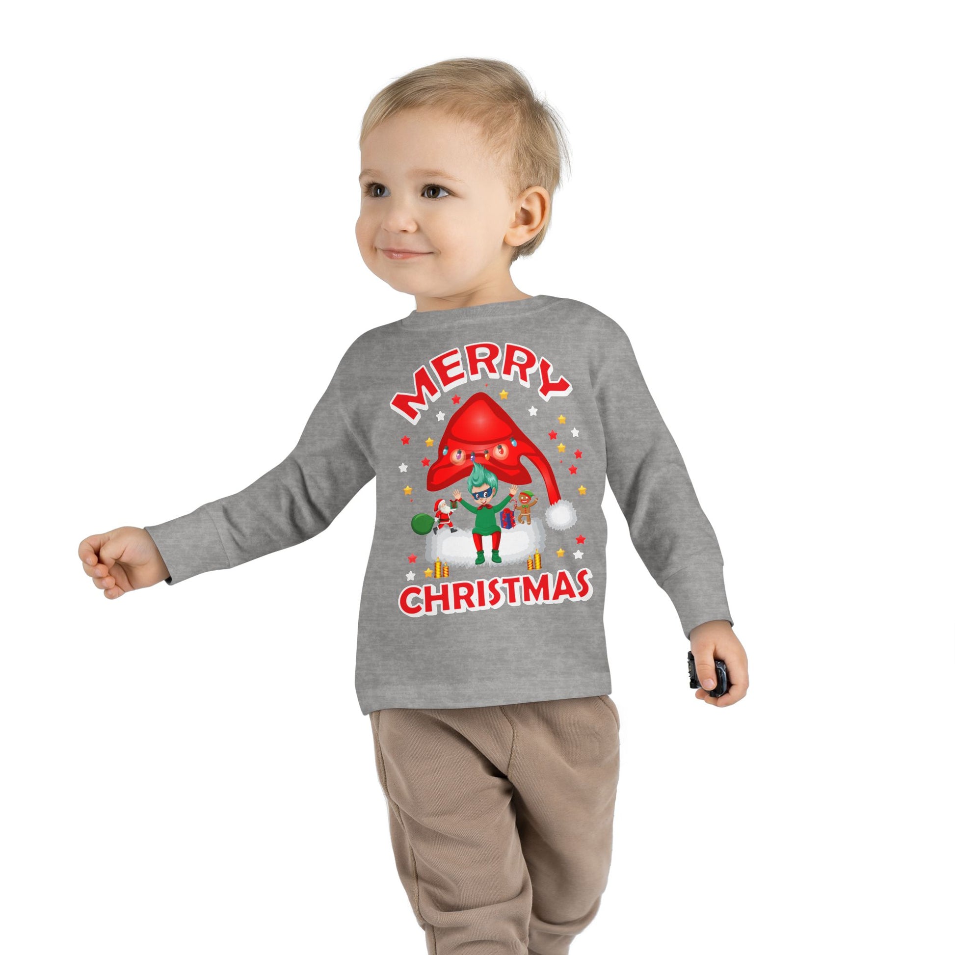 Toddler Long Sleeve Tee - Merry christmas - [[{"value":"Wonderwear Kid"}]]