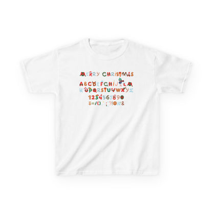 Kids Heavy Cotton™ Tee - Christmas alphabet - [[{"value":"Wonderwear Kid"}]]