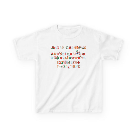 Kids Heavy Cotton™ Tee - Christmas alphabet - [[{"value":"Wonderwear Kid"}]]
