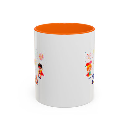 Accent Coffee Mug - Super kiddo and other hero - [[{"value":"Wonderwear Kid"}]]