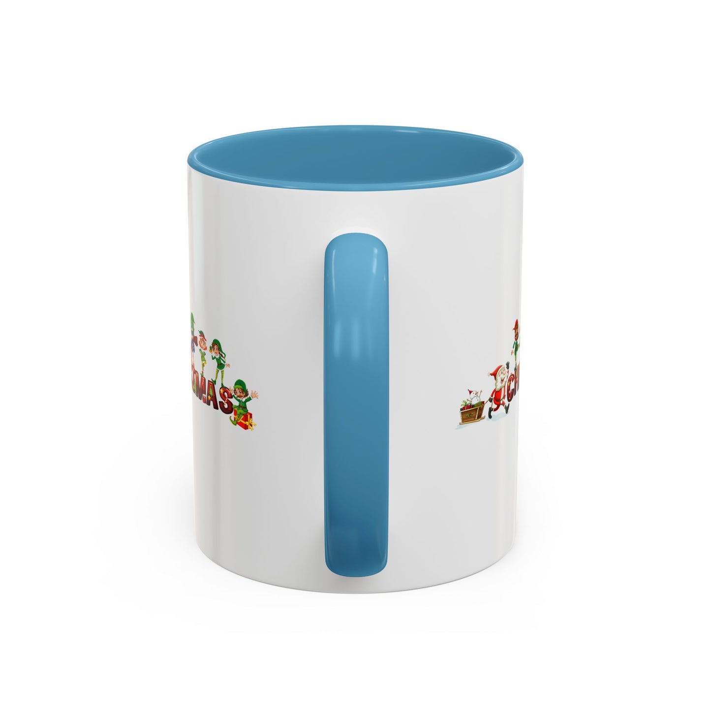 Accent Coffee Mug - Christmas with santa claus and friends