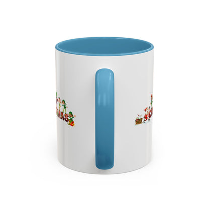 Accent Coffee Mug - Christmas with santa claus and friends - [[{"value":"Wonderwear Kid"}]]
