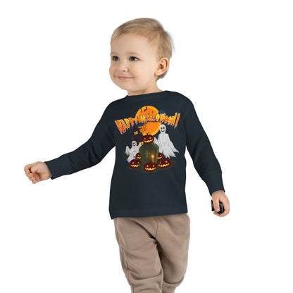 Toddler Long Sleeve Tee - Happy holloween - cemetery - [[{"value":"Wonderwear Kid"}]]