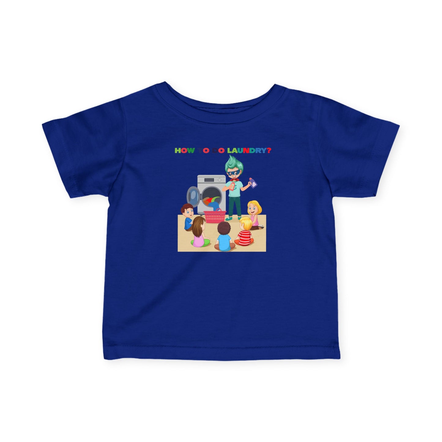Infant Fine Jersey Tee - super kiddo teaching laundry - [[{"value":"Wonderwear Kid"}]]
