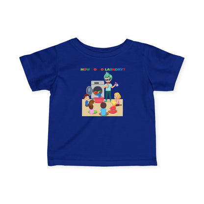Infant Fine Jersey Tee - super kiddo teaching laundry - [[{"value":"Wonderwear Kid"}]]