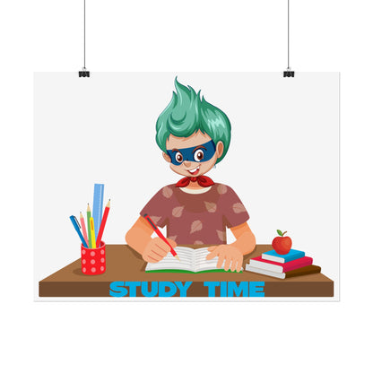 Rolled Posters - Super kiddo studying - [[{"value":"Wonderwear Kid"}]]
