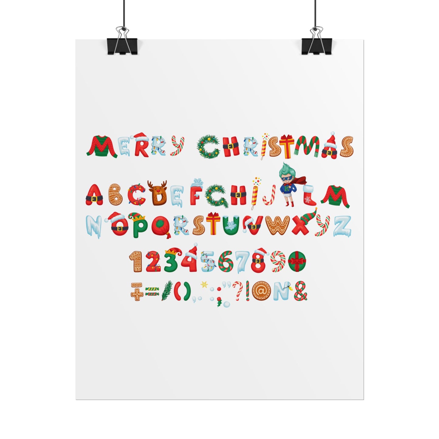 Rolled Posters - Christmas alphabet - [[{"value":"Wonderwear Kid"}]]