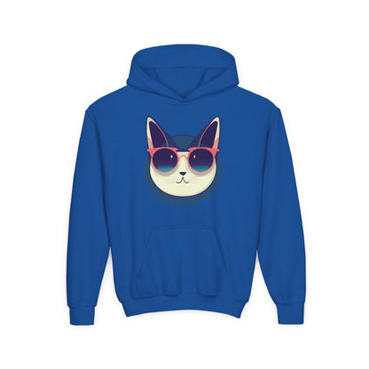 Kids Cool Cat Hoodie Printify