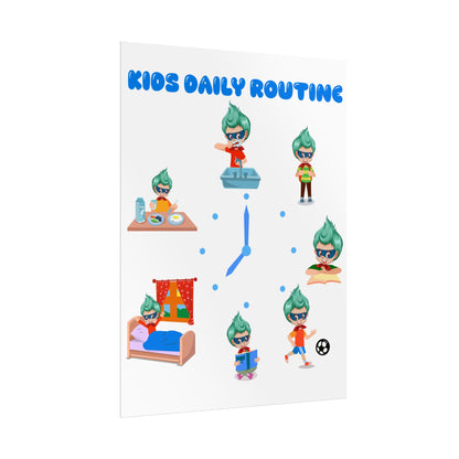 Rolled Posters - Super kiddo daily routine - [[{"value":"Wonderwear Kid"}]]