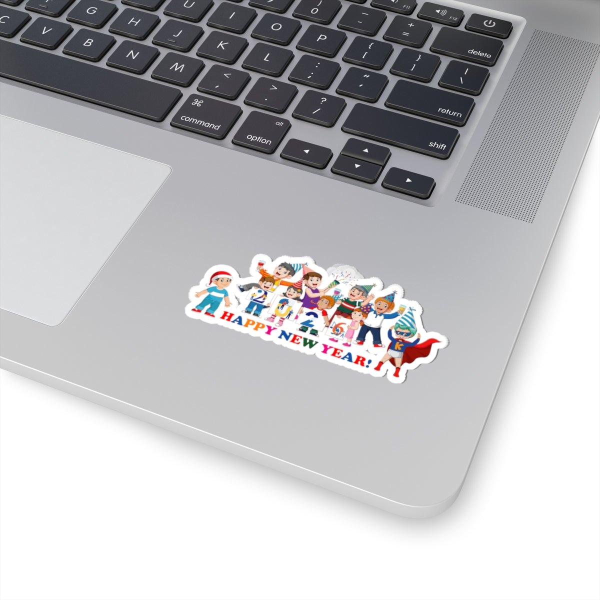 Kiss-Cut Stickers - Happy new year from super kiddo - [[{"value":"Wonderwear Kid"}]]