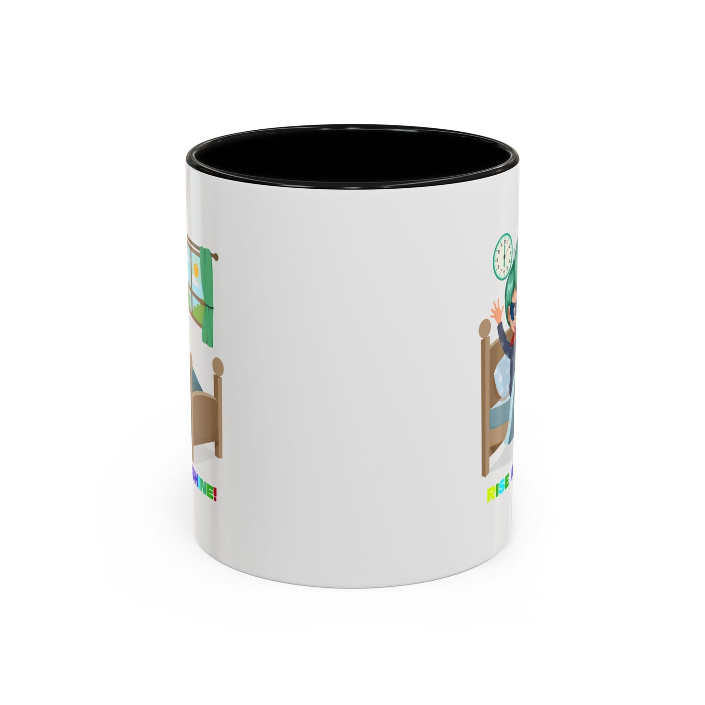 Accent Coffee Mug - Super kiddo teaches us to wake up early