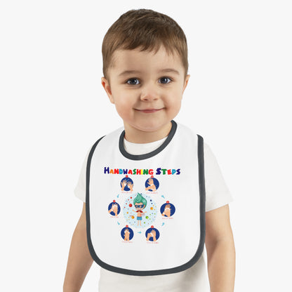 Baby Bib - Super kiddo how to wash hand properly - [[{"value":"Wonderwear Kid"}]]
