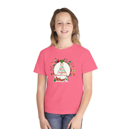 Youth Midweight Tee - We wish you a merry Christmas - [[{"value":"Wonderwear Kid"}]]