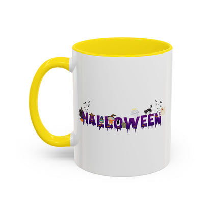 Accent Coffee Mug - Holloween word Printify