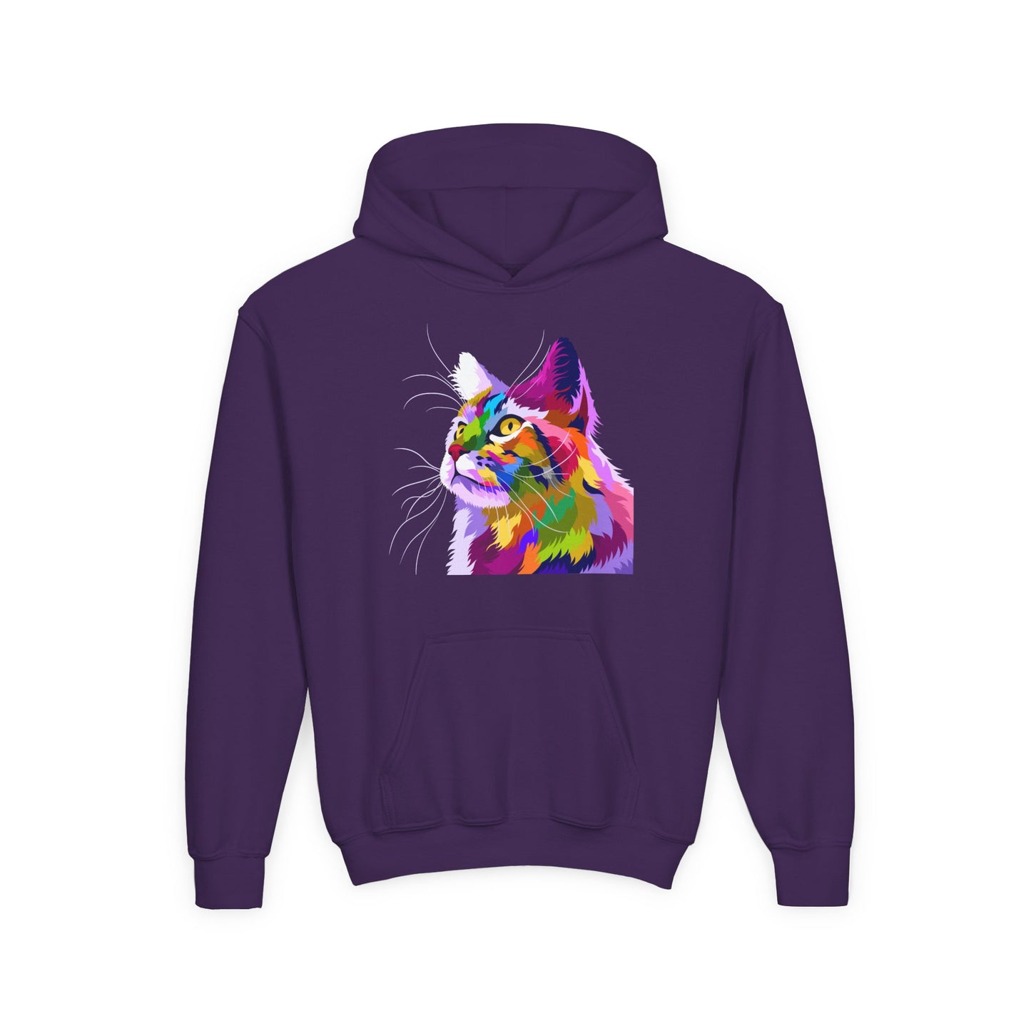Youth Heavy Blend Hooded Sweatshirt - The cat