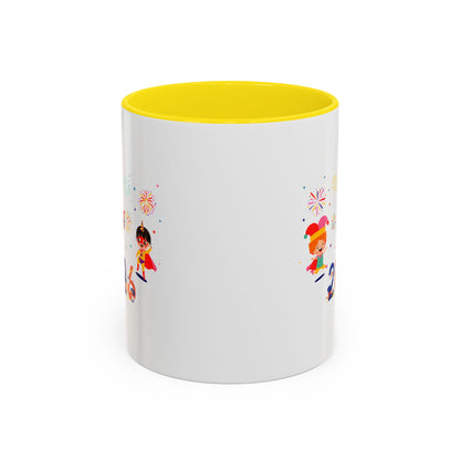 Accent Coffee Mug - Super kiddo and other hero - [[{"value":"Wonderwear Kid"}]]