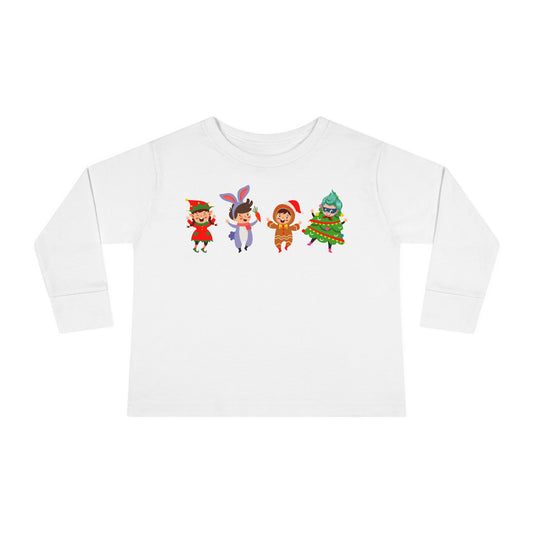 Toddler Long Sleeve Tee - Super kiddo in christmas tree attire - [[{"value":"Wonderwear Kid"}]]
