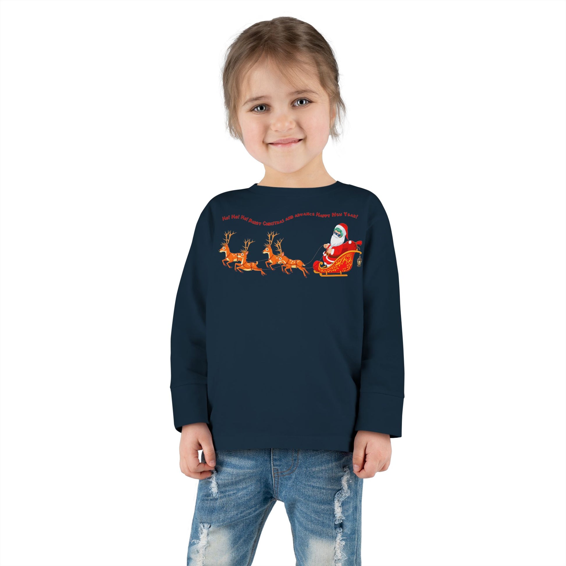 Toddler Long Sleeve Tee - Santa kiddo - [[{"value":"Wonderwear Kid"}]]