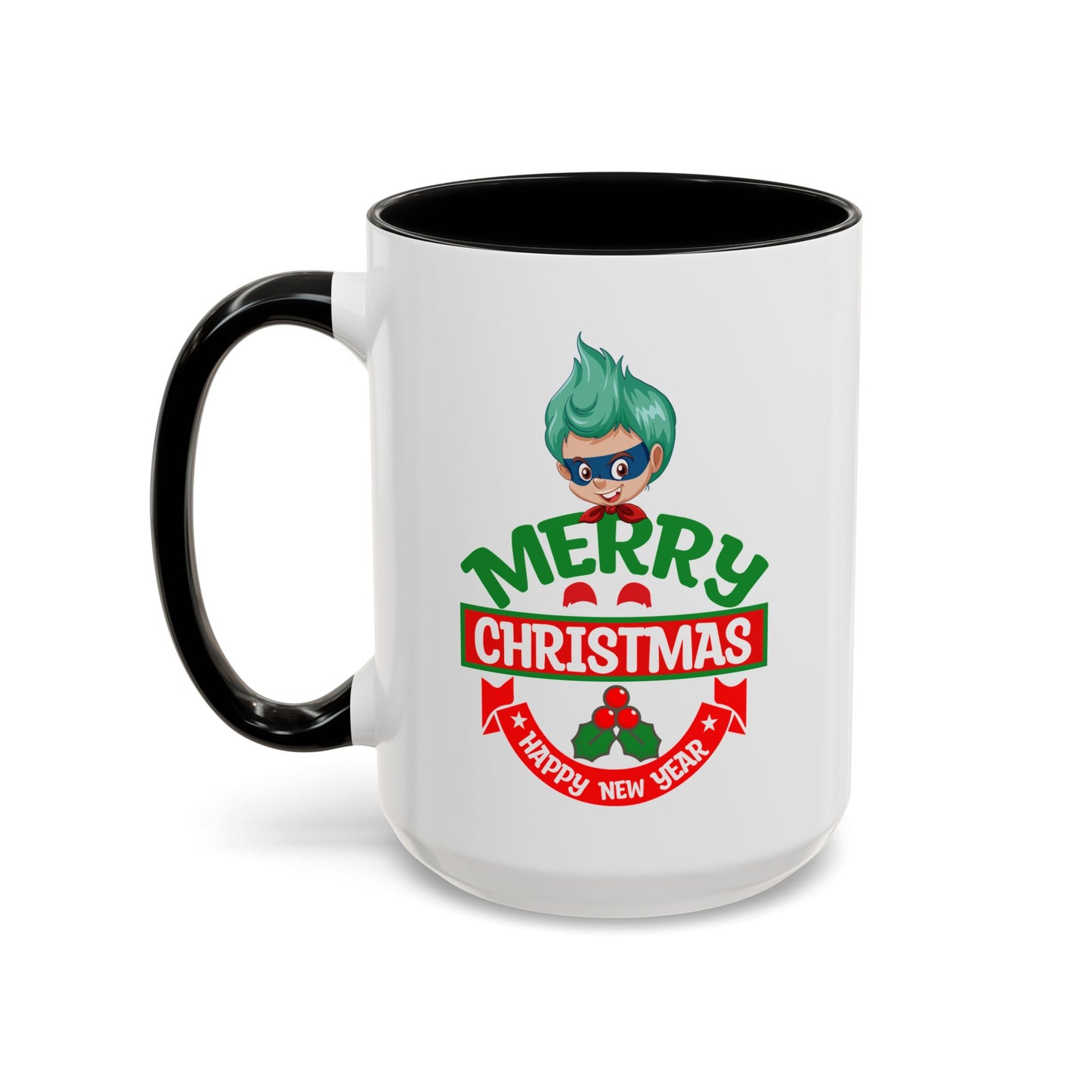 Accent Coffee Mug - Merry chridtmas from super kiddo