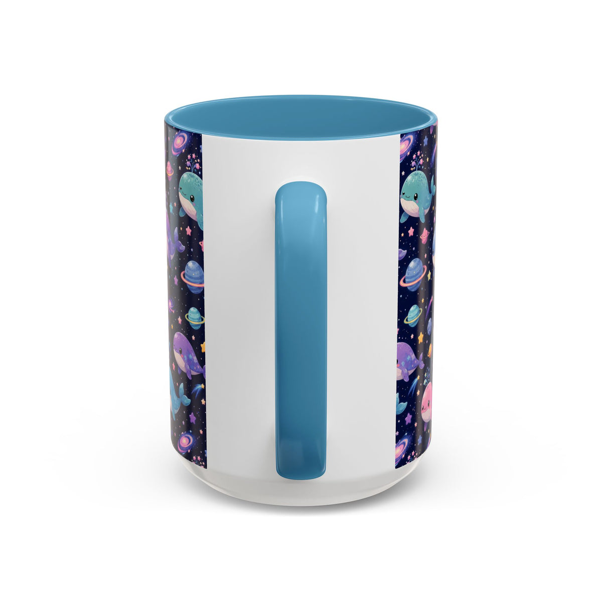 Accent Coffee Mug  (11/15 oz) - Cosmic Whale Adventure