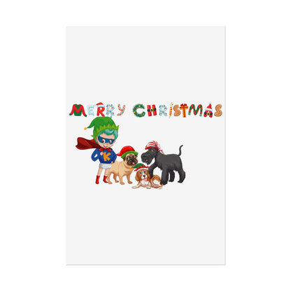 Rolled Posters - Super kiddo woith pet friends - [[{"value":"Wonderwear Kid"}]]