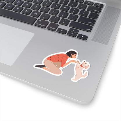 Kiss-Cut Stickers - Dog mom Printify