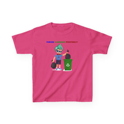 Kids Heavy Cotton™ Tee - Super kiddo taking trash out - [[{"value":"Wonderwear Kid"}]]
