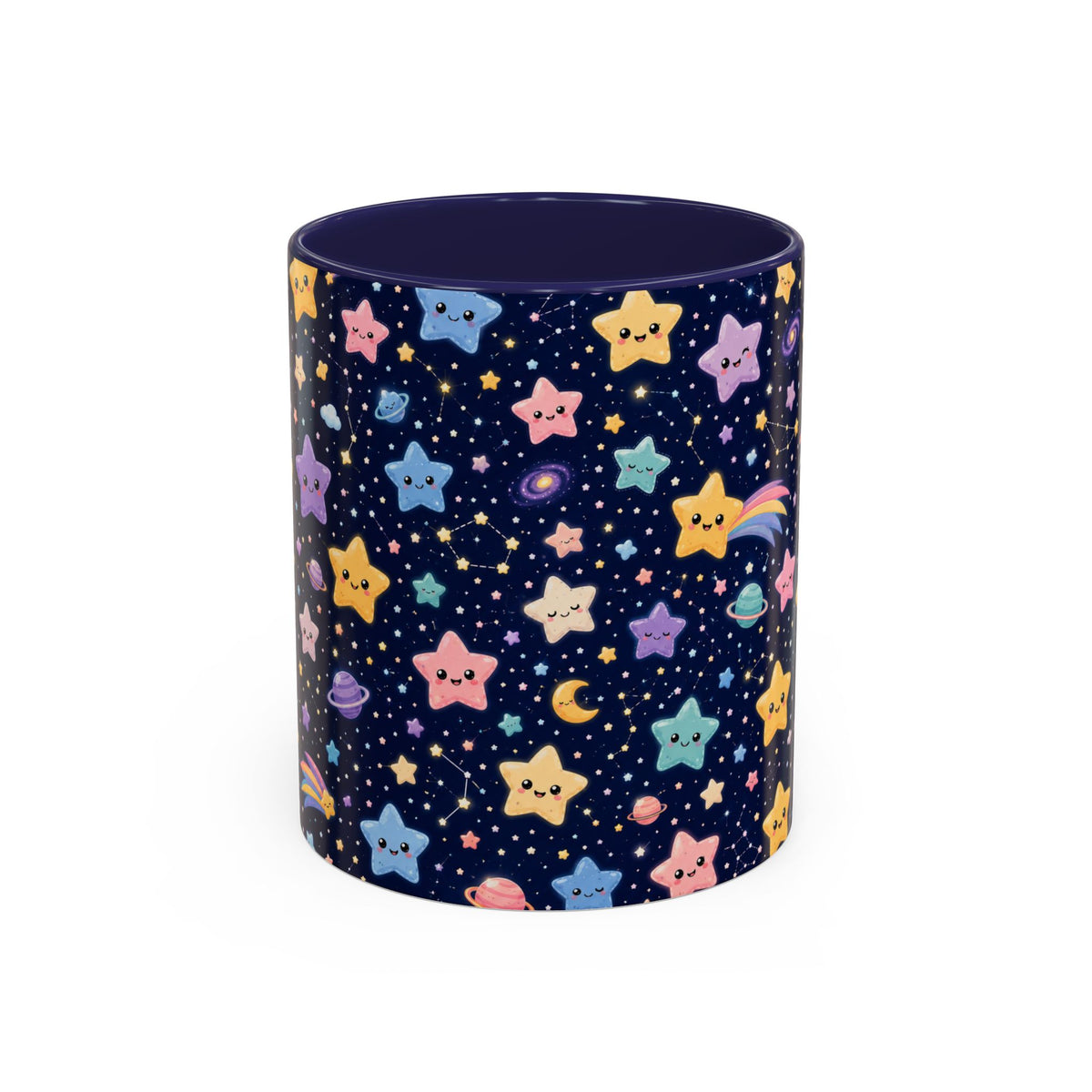 Accent Coffee Mug  (11/15 oz) - Kawaii Pastel Cosmic Night