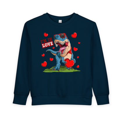 Toddler Sweatshirt -Dinosaur and heart design for valentines - [[{"value":"Wonderwear Kid"}]]