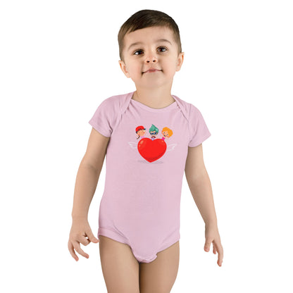 Infant Jersey One Piece - Valentines - Super kiddo on top of heart - [[{"value":"Wonderwear Kid"}]]