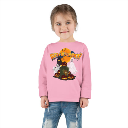 Toddler Long Sleeve Tee - Happy holloween - cemetery - [[{"value":"Wonderwear Kid"}]]