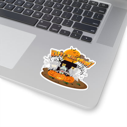 Kiss-Cut Stickers - Super kiddo with ghost - [[{"value":"Wonderwear Kid"}]]