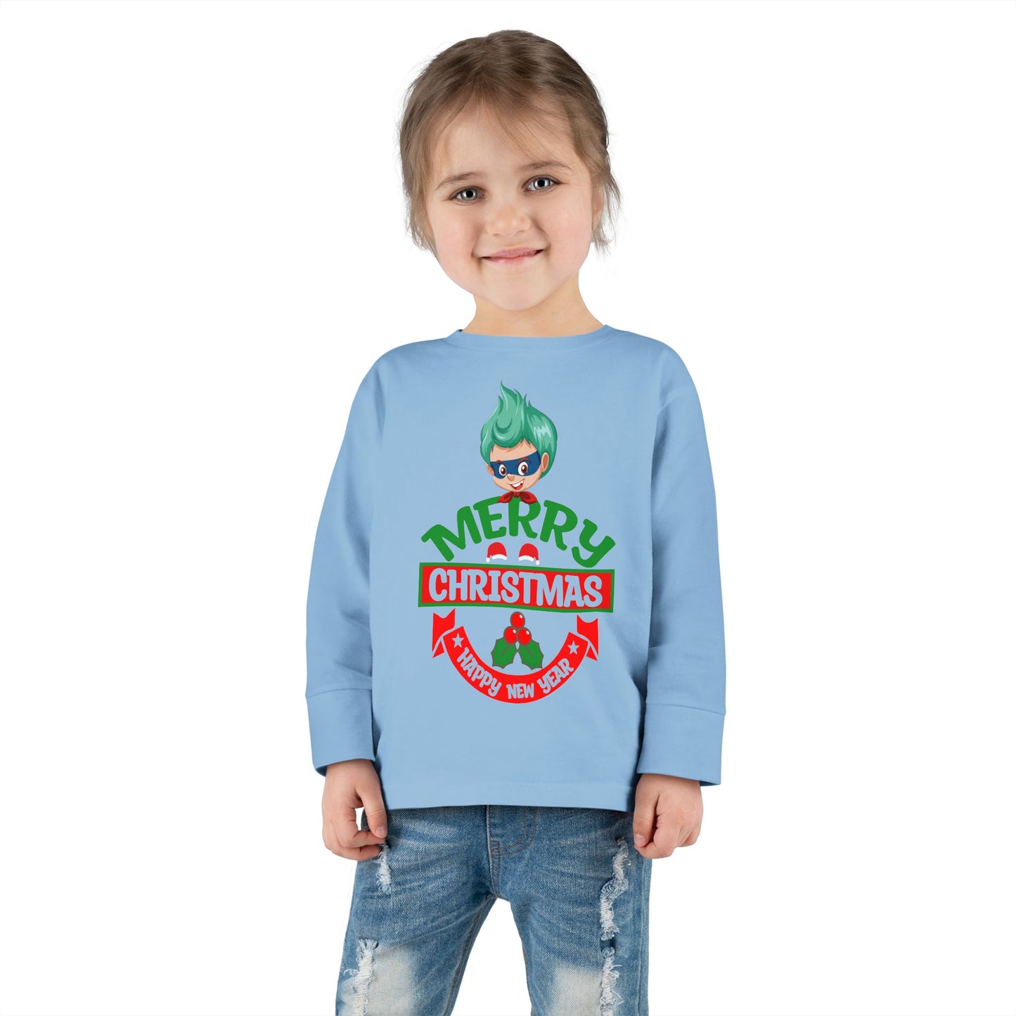 Toddler Long Sleeve Tee - Merry chridtmas from super kiddo - [[{"value":"Wonderwear Kid"}]]