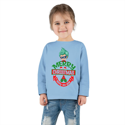Toddler Long Sleeve Tee - Merry chridtmas from super kiddo - [[{"value":"Wonderwear Kid"}]]