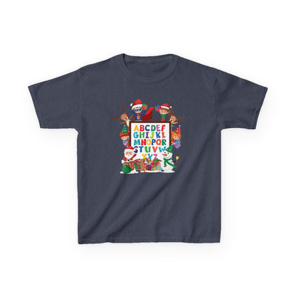 Kids Heavy Cotton™ Tee - Christmas alphabet with super kiddo - [[{"value":"Wonderwear Kid"}]]