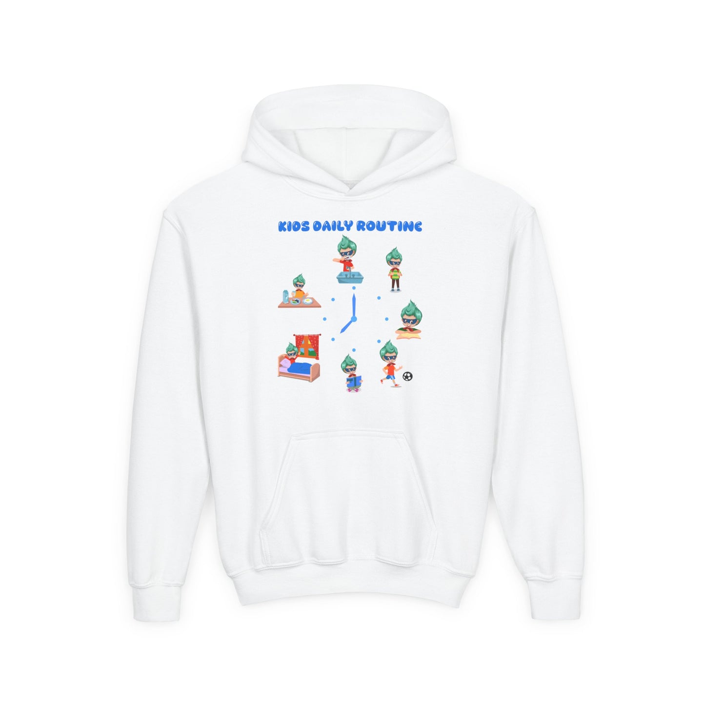 Youth Heavy Blend Hooded Sweatshirt - Super kiddo daily routine