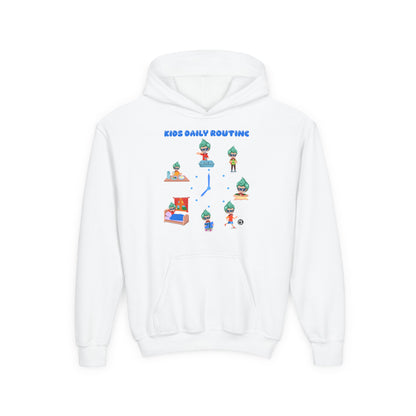 Youth Heavy Blend Hooded Sweatshirt - Super kiddo daily routine - [[{"value":"Wonderwear Kid"}]]