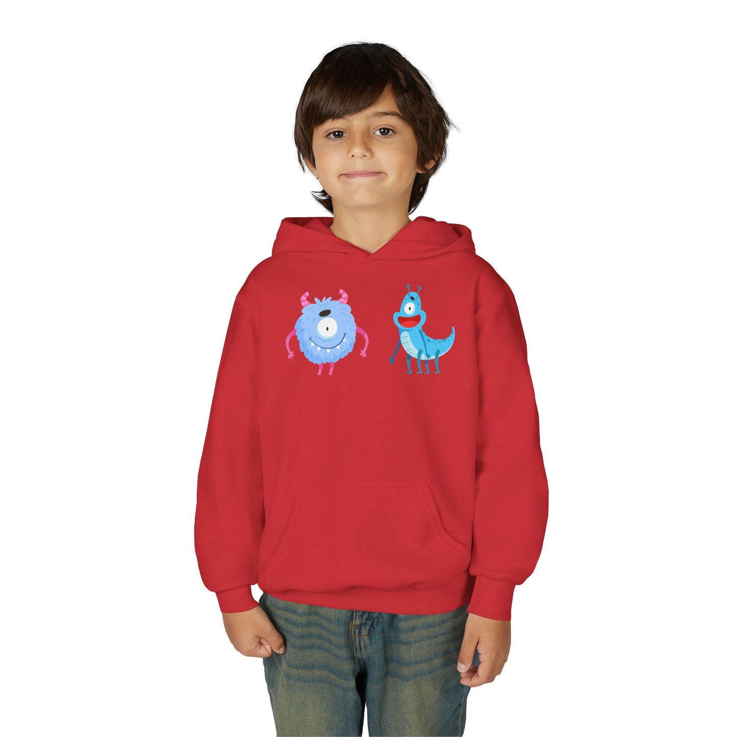 Youth Heavy Blend Hooded Sweatshirt -  One eyed monster