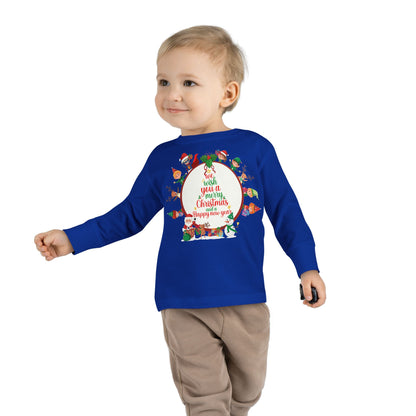 Toddler Long Sleeve Tee - We wish you a merry christmas - [[{"value":"Wonderwear Kid"}]]