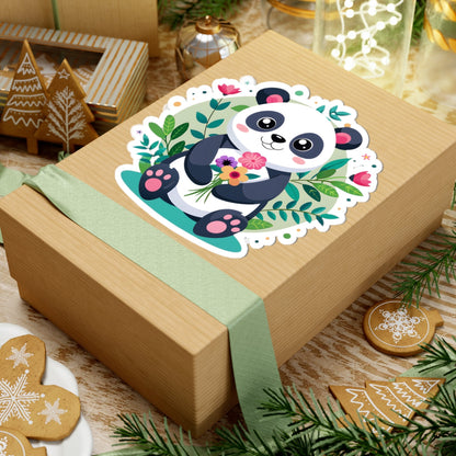 Kiss-Cut Stickers - Adorable Panda Printify