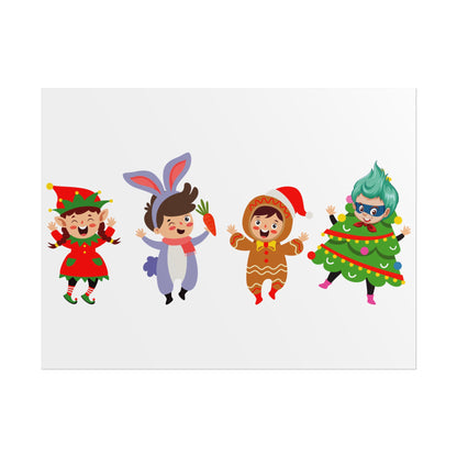 Rolled Posters - Super kiddo in christmas tree attire - [[{"value":"Wonderwear Kid"}]]