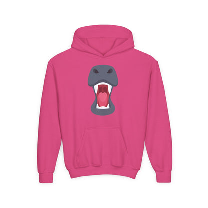 Youth Heavy Blend Hooded Sweatshirt -  Rhinos face Printify