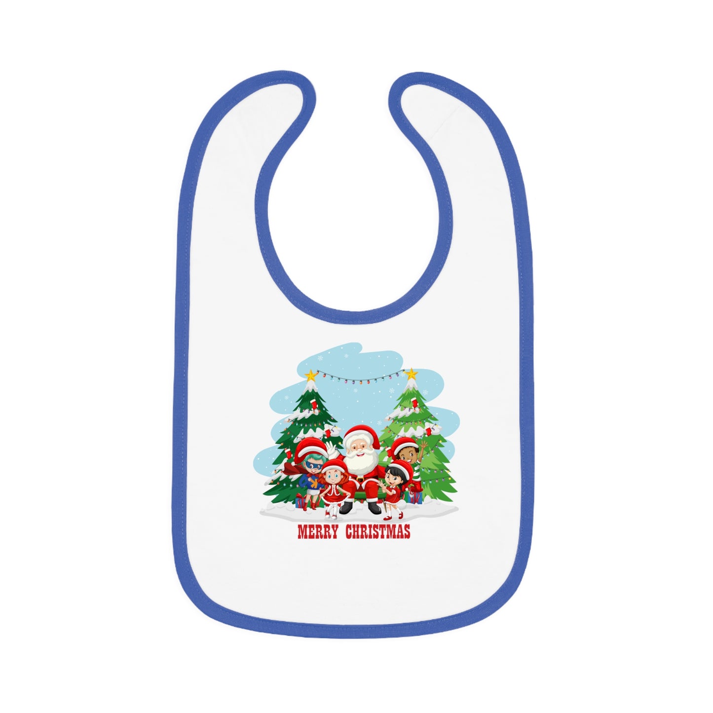 Baby Bib - Super kiddo with santa claus Merry christmas