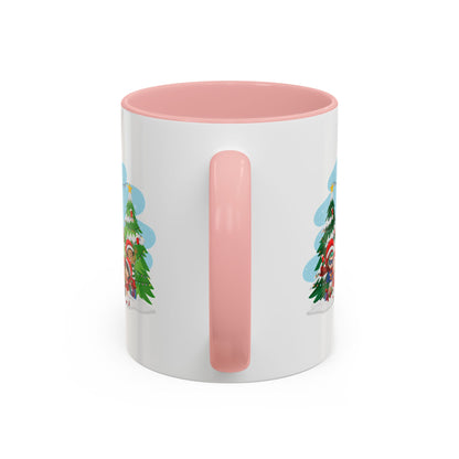 Accent Coffee Mug - Super kiddo with santa claus - [[{"value":"Wonderwear Kid"}]]