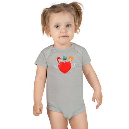 Infant Jersey One Piece - Valentines - Super kiddo on top of heart - [[{"value":"Wonderwear Kid"}]]