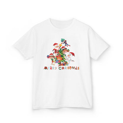 Kids Heavy Cotton™ Tee - Super kiddo making christmas tree with text - [[{"value":"Wonderwear Kid"}]]