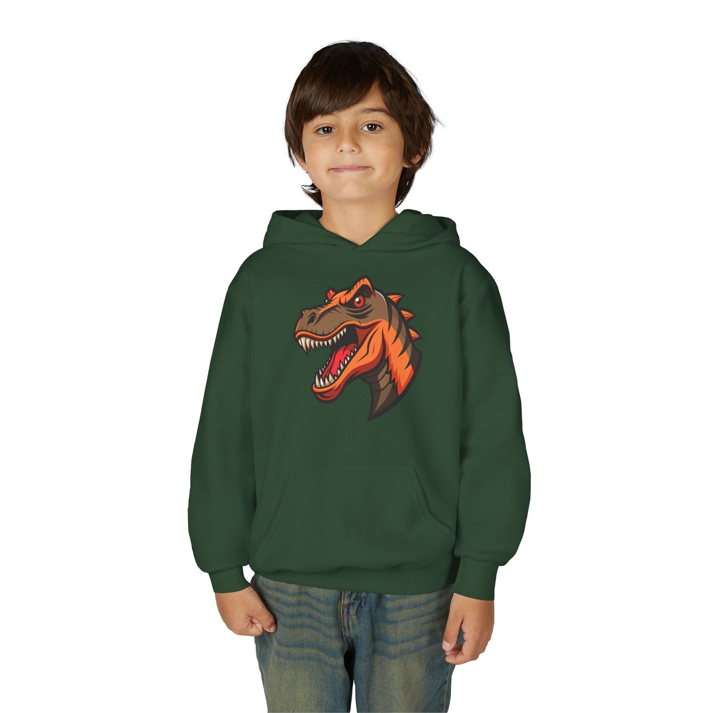 Youth Heavy Blend Hooded Sweatshirt -  Tyrannosaurus rex