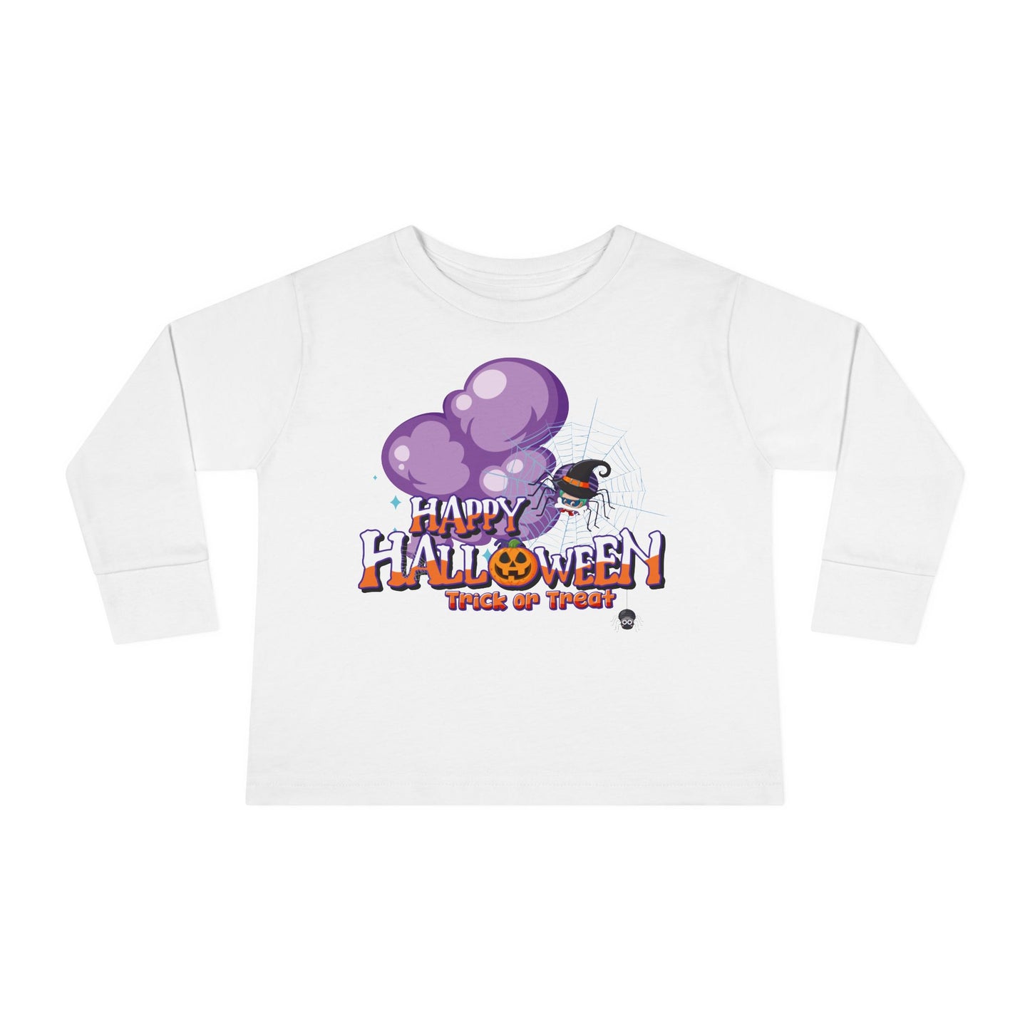 Toddler Long Sleeve Tee - Happy holloween - spider kiddo - [[{"value":"Wonderwear Kid"}]]